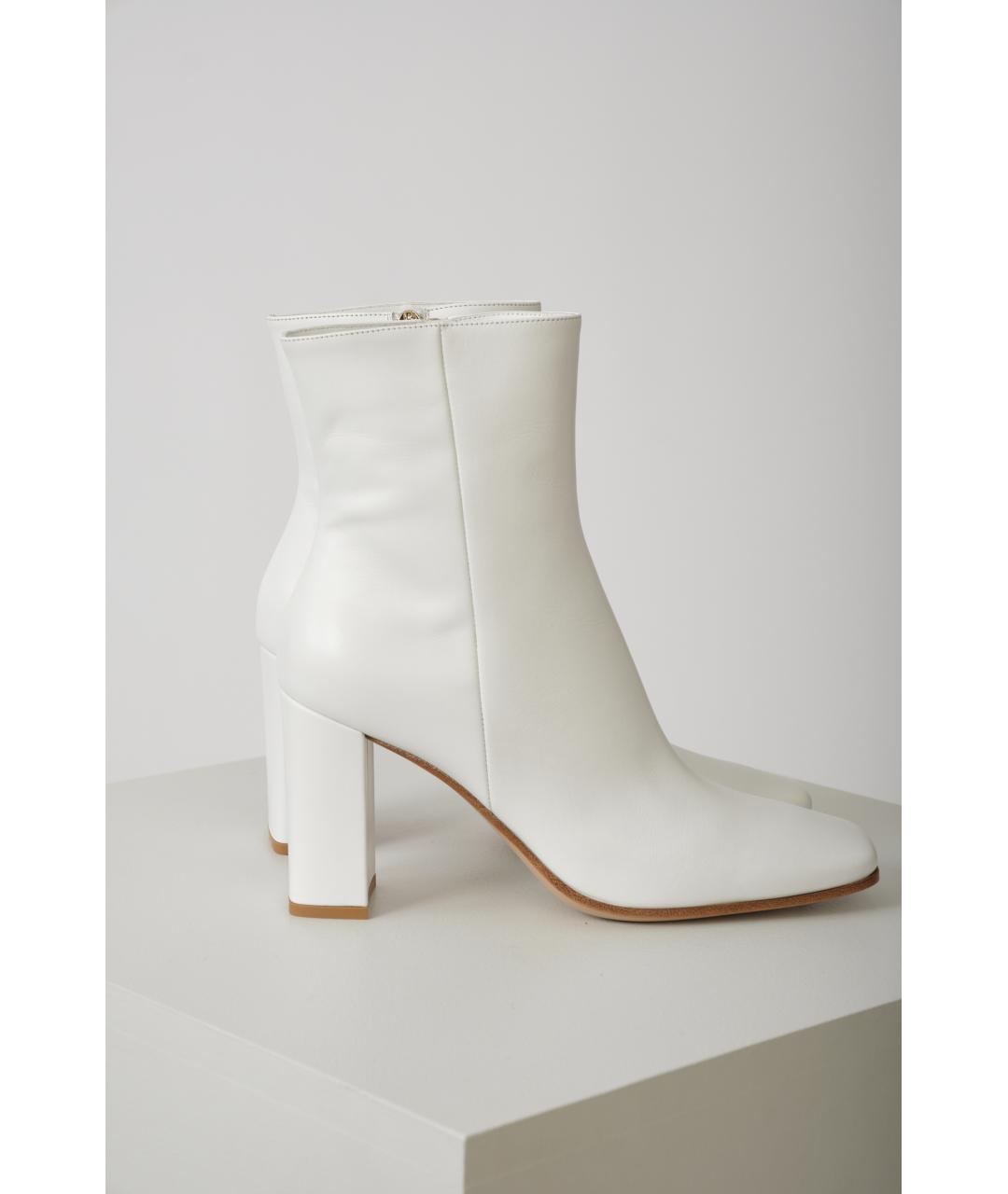 GIANVITO ROSSI Белые кожаные сапоги, фото 2