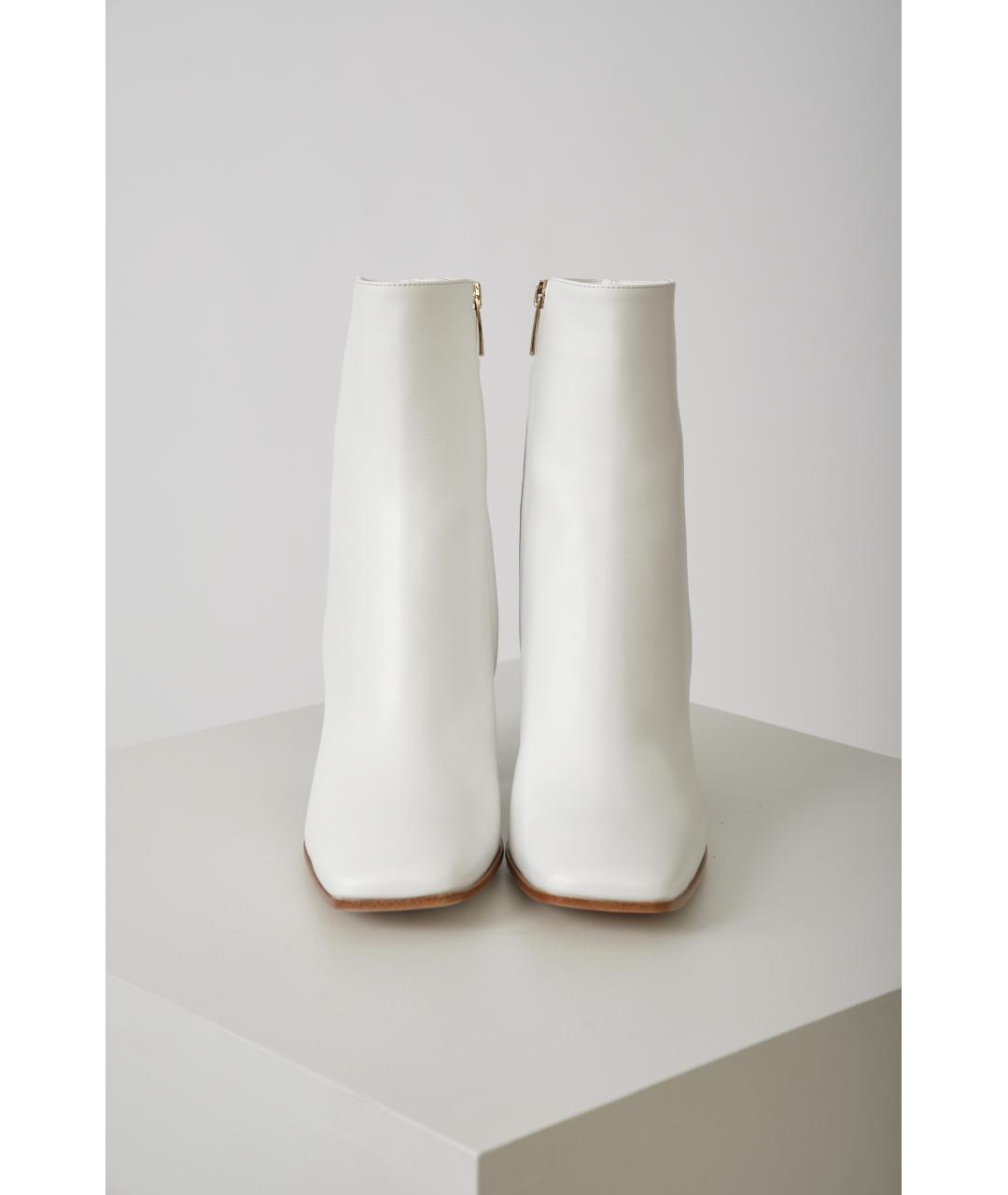 GIANVITO ROSSI Белые кожаные сапоги, фото 4