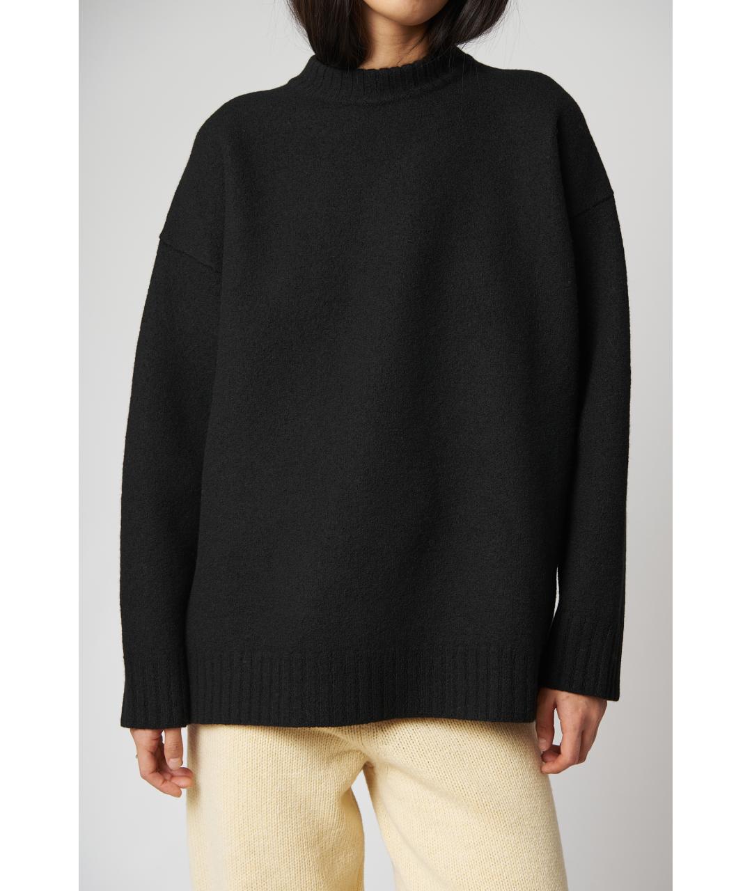 JIL SANDER Черный шерстяной джемпер / свитер, фото 2