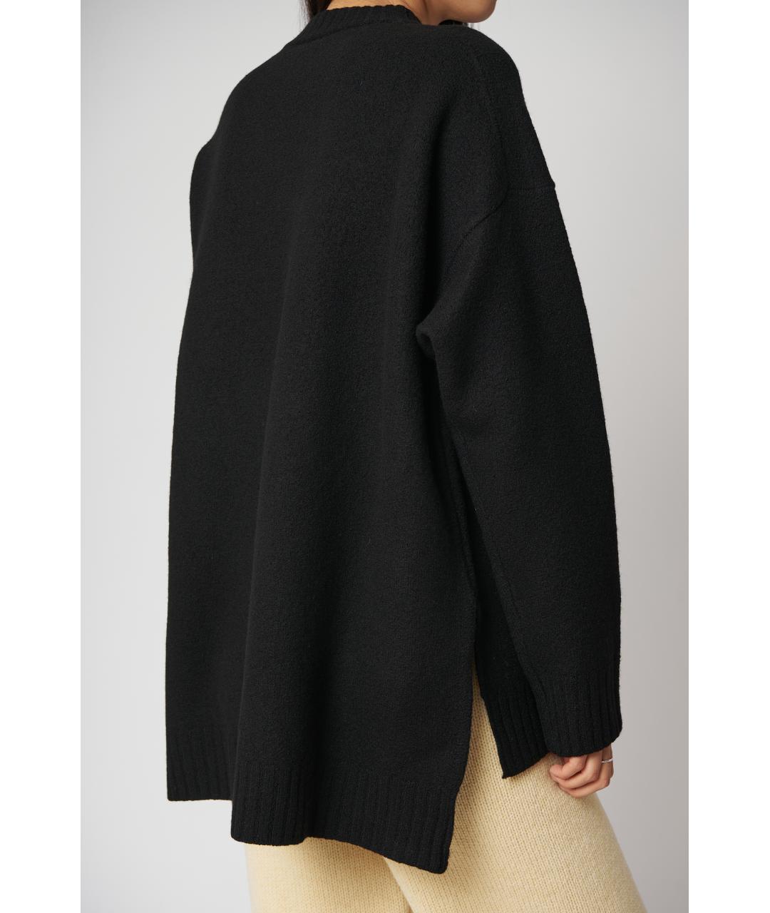 JIL SANDER Черный шерстяной джемпер / свитер, фото 4