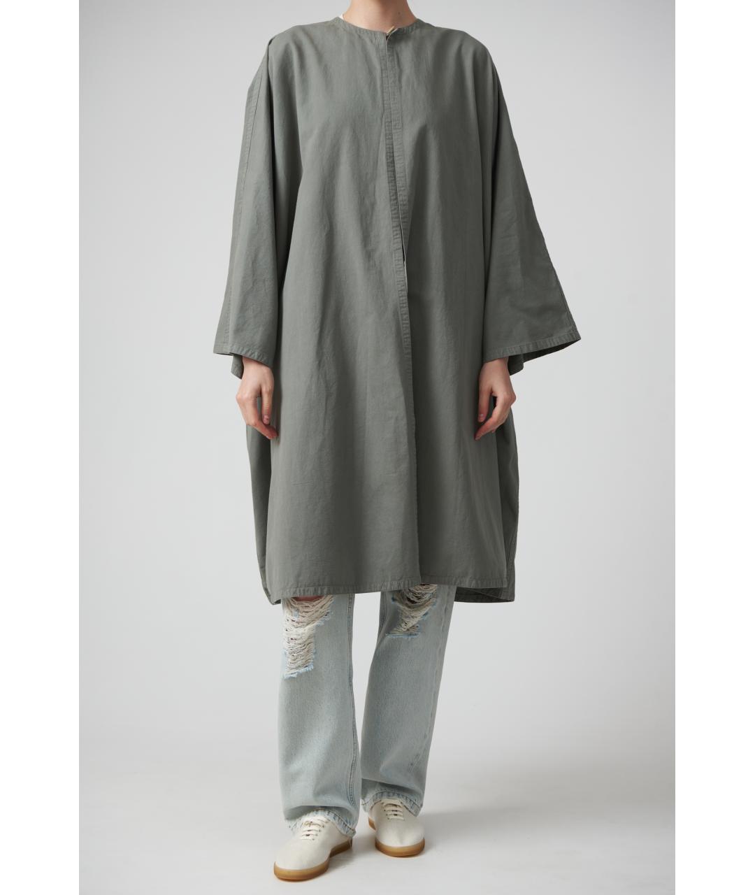 THE ROW Серый хлопковый тренч/плащ, фото 4