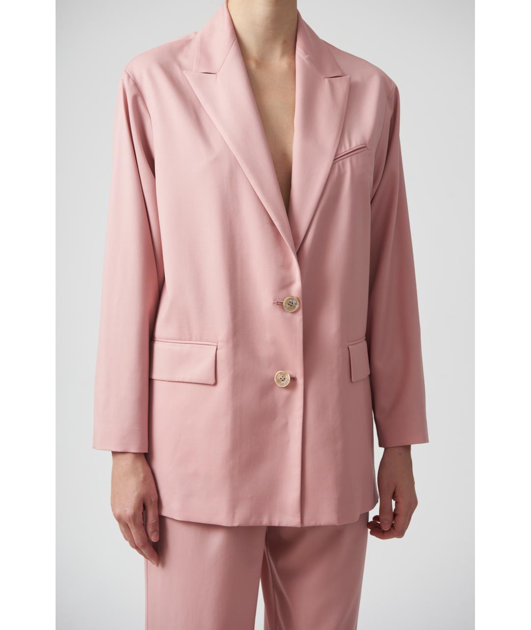 KITON Розовый шерстяной жакет/пиджак, фото 4