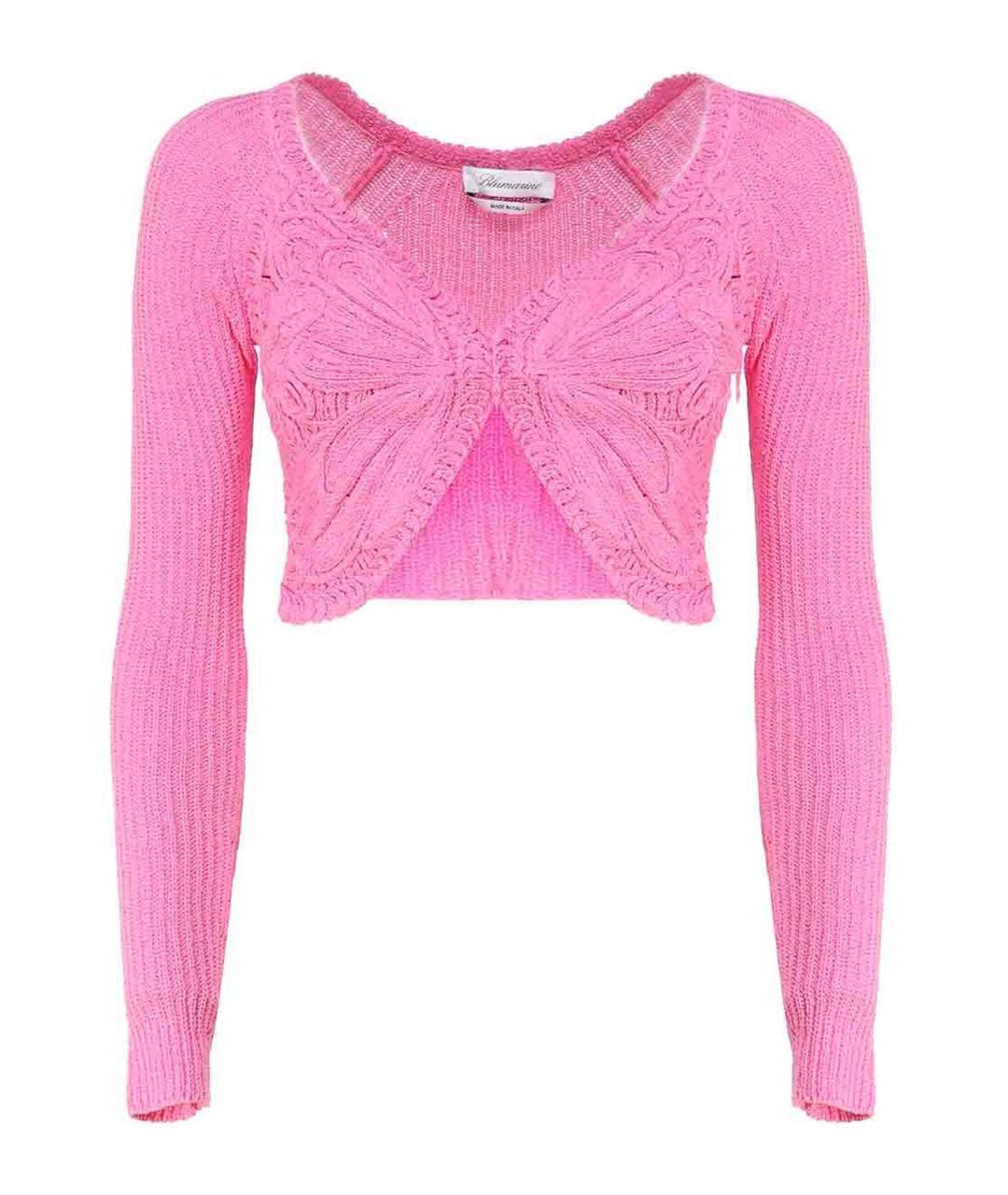 BLUMARINE Розовый хлопковый джемпер / свитер, фото 1