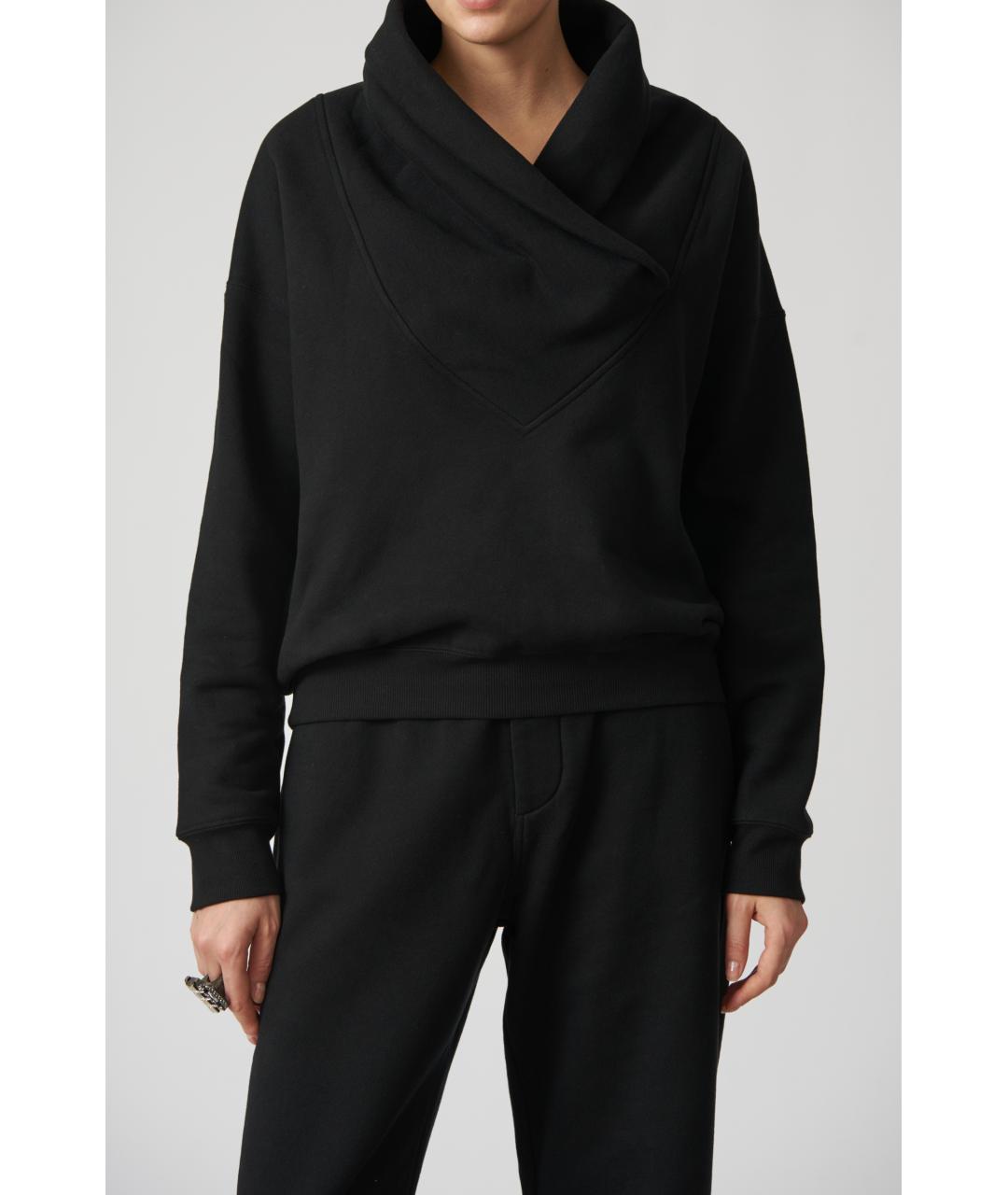 SAINT LAURENT Черный хлопковый джемпер / свитер, фото 3