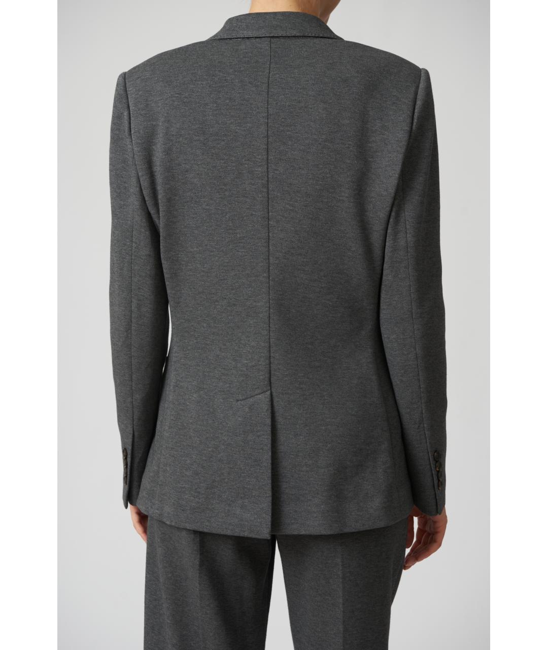 BRUNELLO CUCINELLI Серый хлопковый жакет/пиджак, фото 5