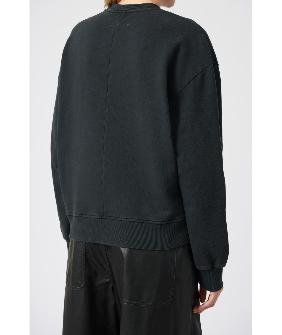 MM6 MAISON MARGIELA Черный хлопковый джемпер / свитер, фото 5