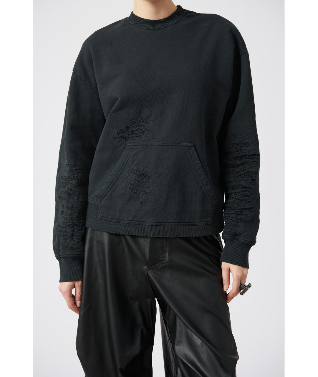 MM6 MAISON MARGIELA Черный хлопковый джемпер / свитер, фото 3