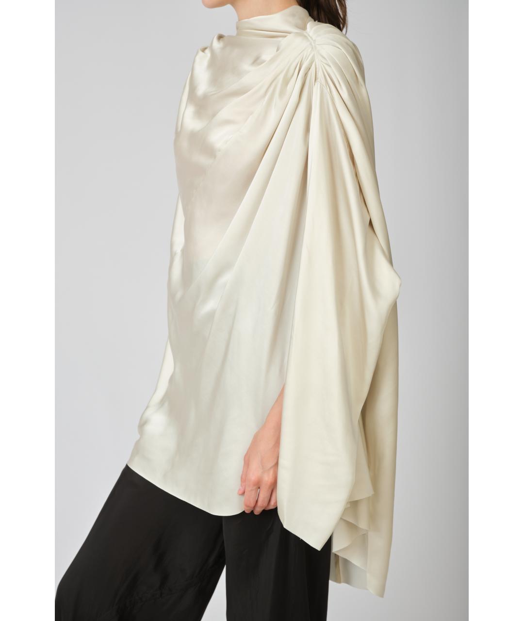 RICK OWENS Белая ацетатная блузы, фото 7