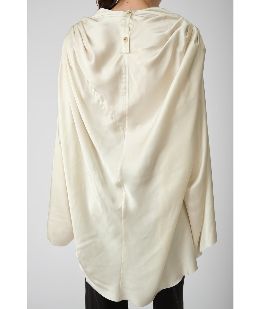 RICK OWENS Белая ацетатная блузы, фото 5