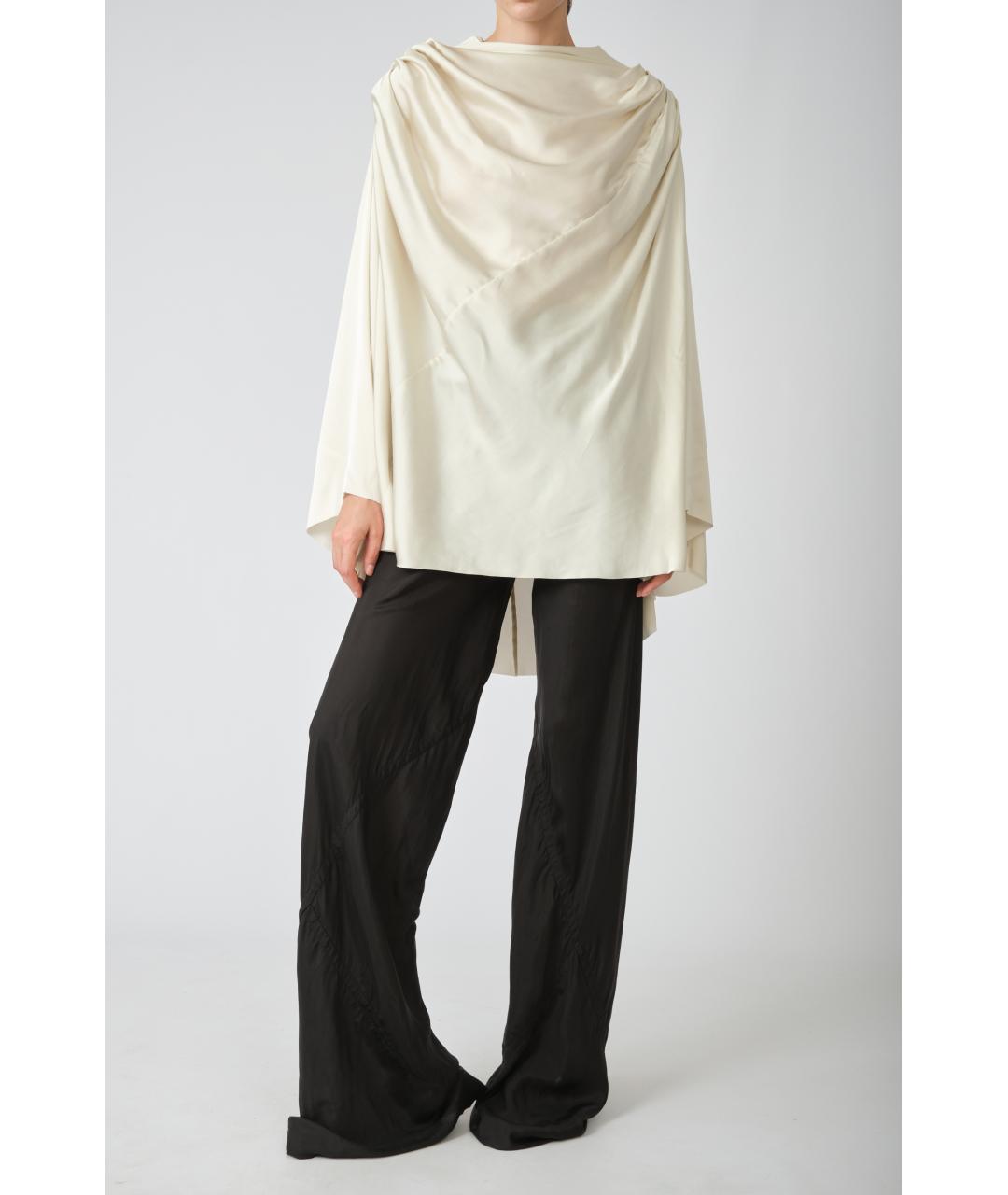 RICK OWENS Белая ацетатная блузы, фото 2