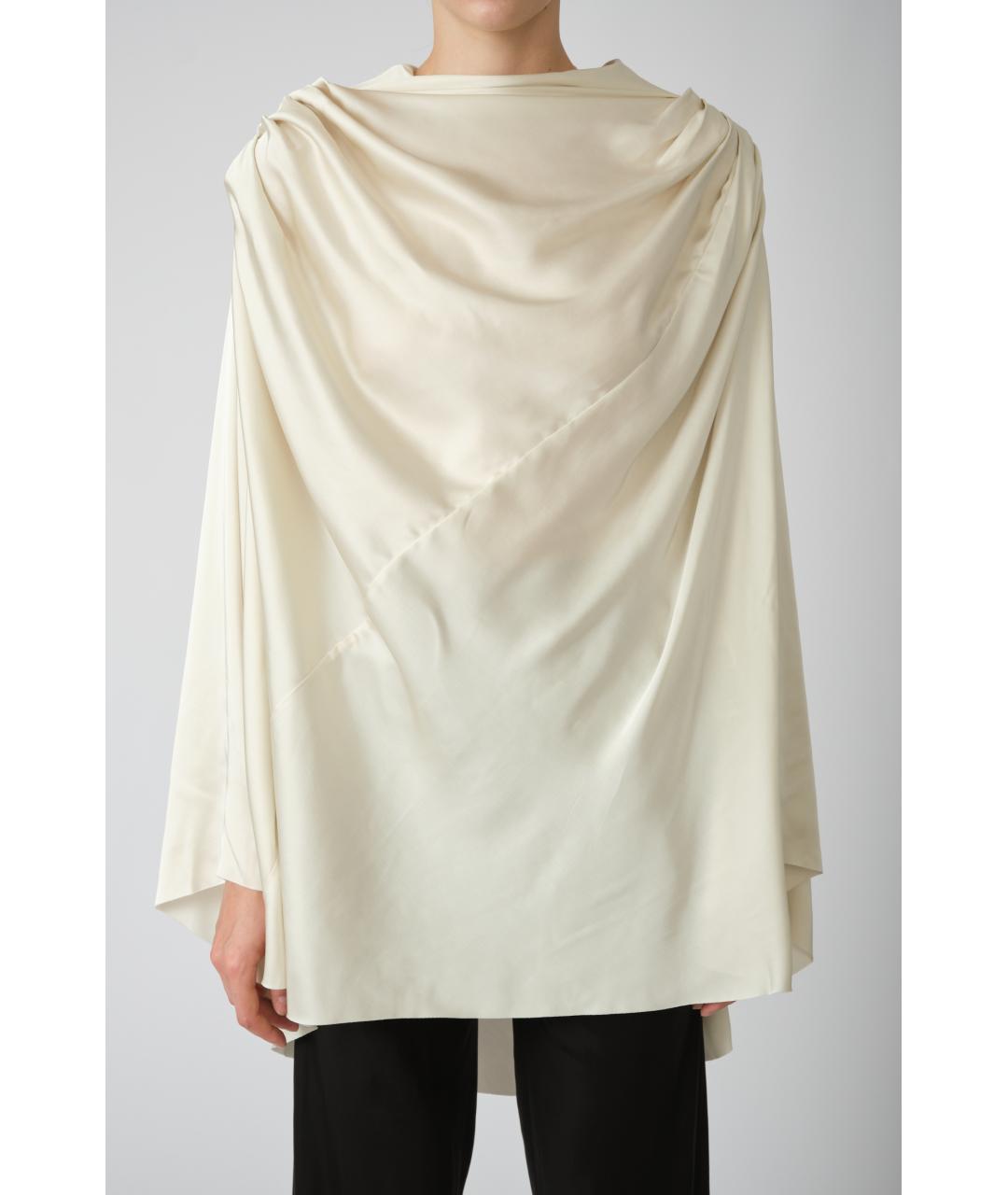 RICK OWENS Белая ацетатная блузы, фото 3