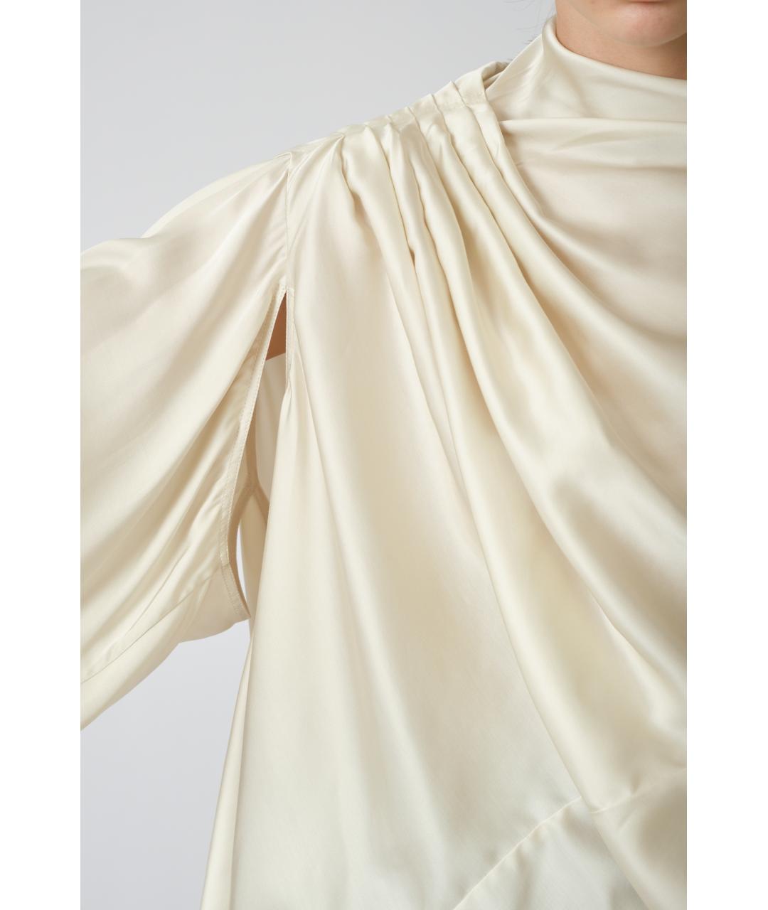 RICK OWENS Белая ацетатная блузы, фото 4