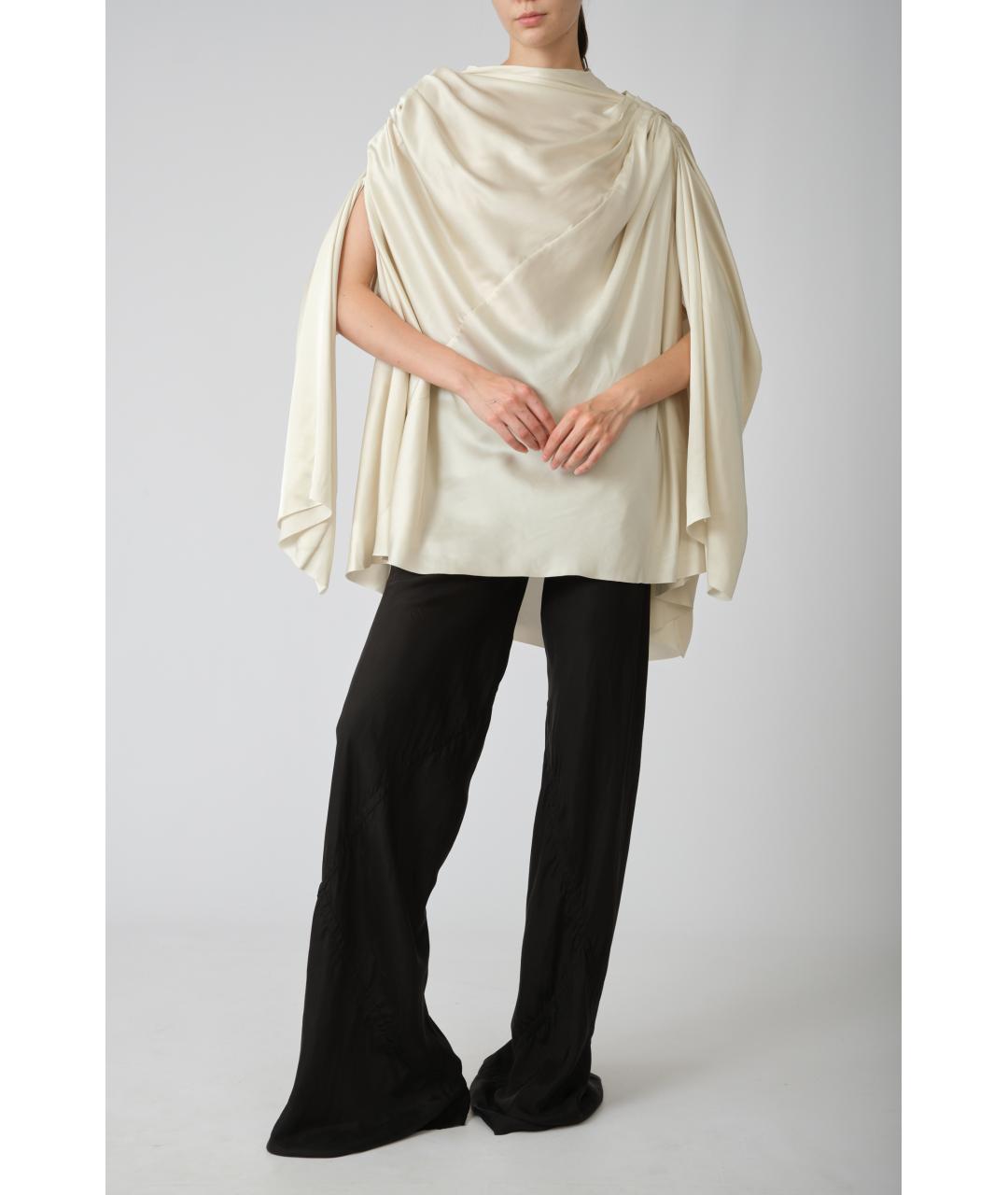 RICK OWENS Белая ацетатная блузы, фото 6