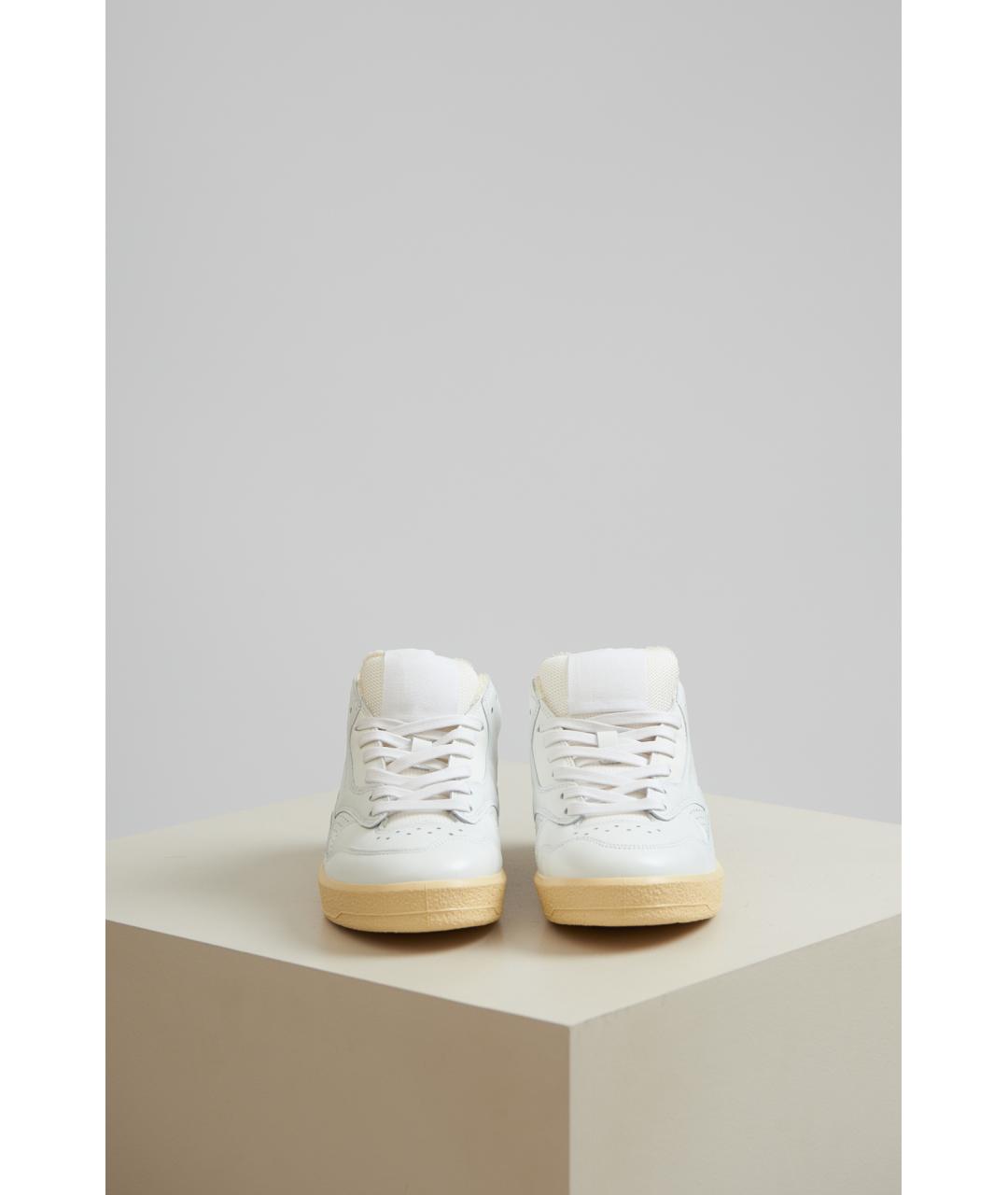 JIL SANDER Белые кожаные кеды, фото 4