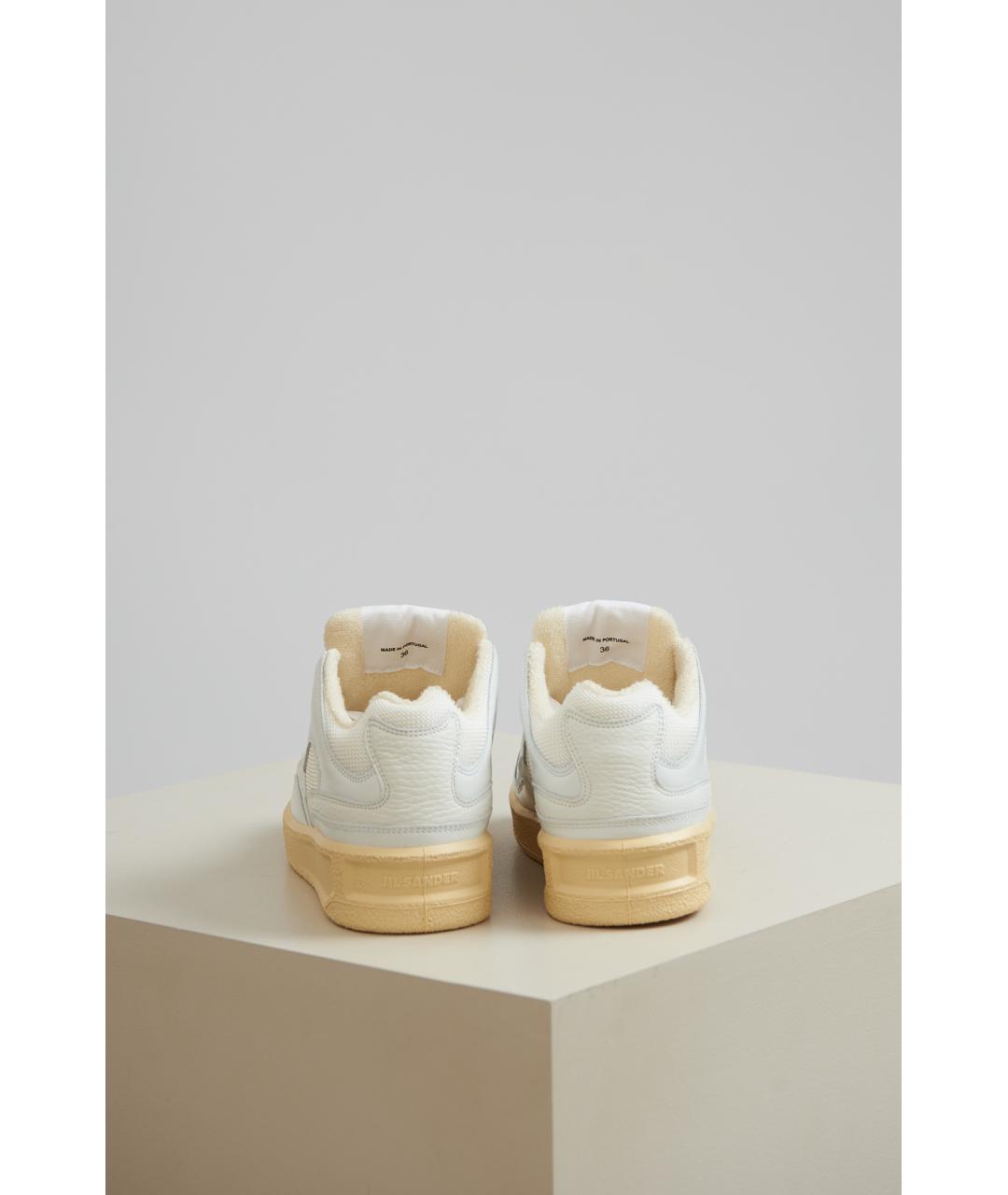 JIL SANDER Белые кожаные кеды, фото 3