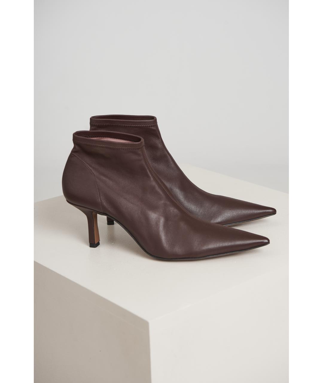 NEOUS Коричневые кожаные ботильоны, фото 2