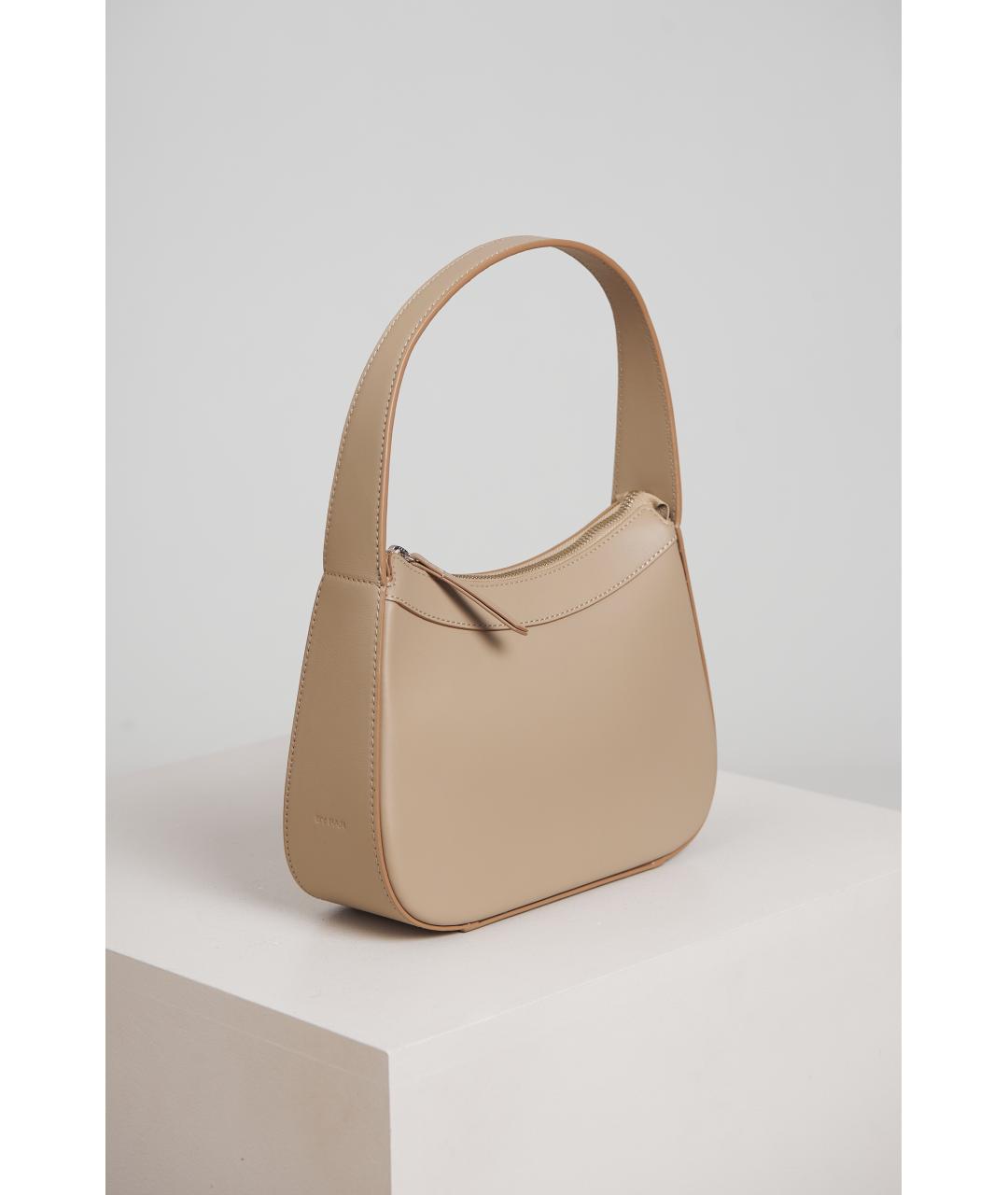 BY FAR Бежевая кожаная сумка с короткими ручками, фото 2