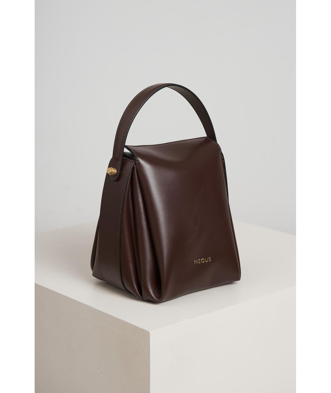 NEOUS Коричневая кожаная сумка через плечо, фото 2