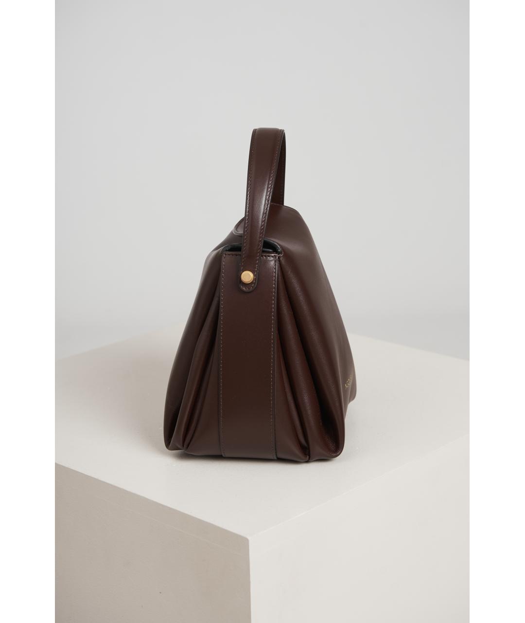 NEOUS Коричневая кожаная сумка через плечо, фото 3