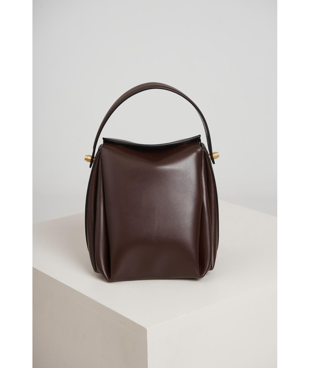 NEOUS Коричневая кожаная сумка через плечо, фото 4