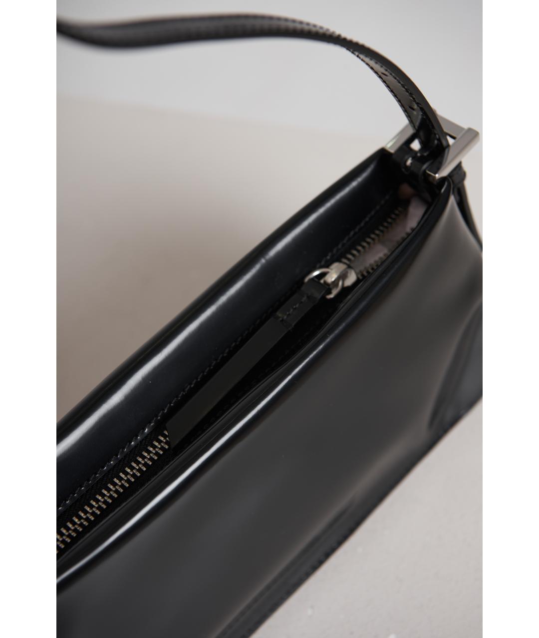 BY FAR Черная кожаная сумка с короткими ручками, фото 4