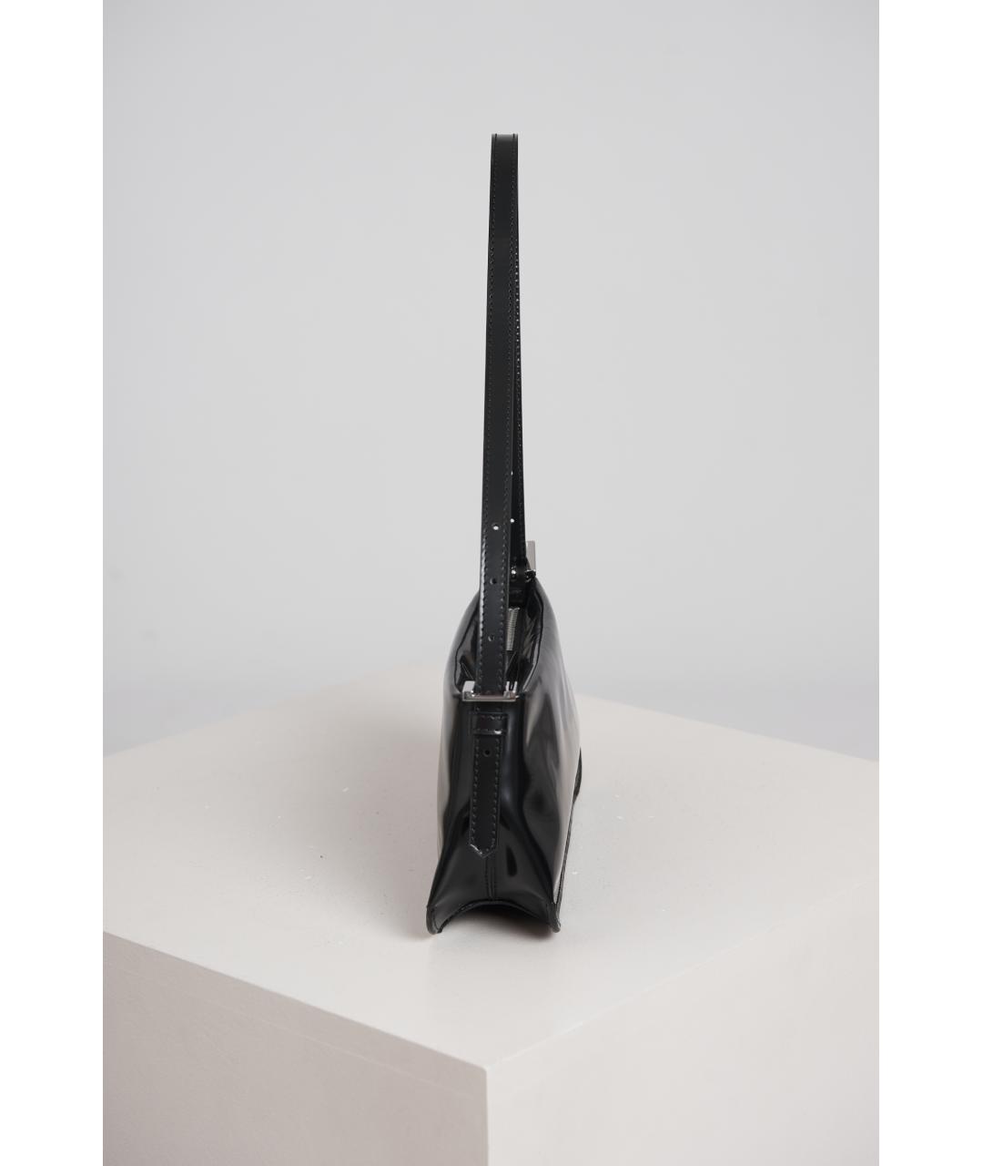 BY FAR Черная кожаная сумка с короткими ручками, фото 3