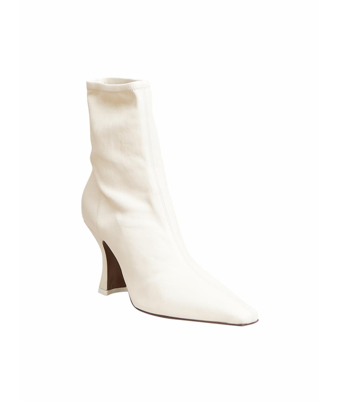 NEOUS Белые кожаные ботильоны, фото 1