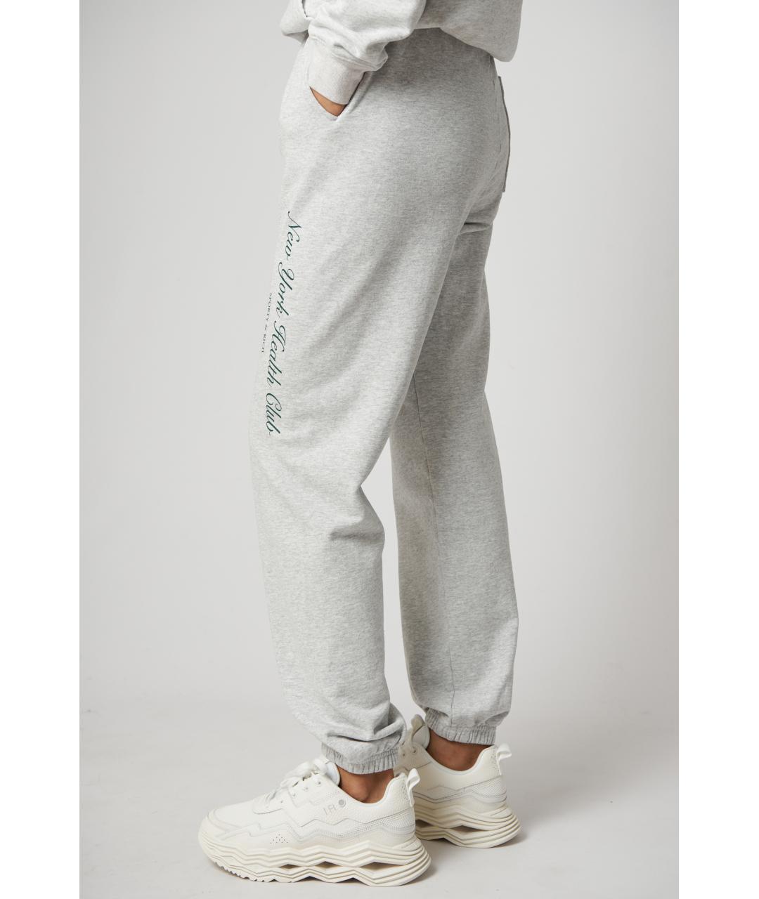 SPORTY AND RICH Серые хлопковые спортивные брюки и шорты, фото 3