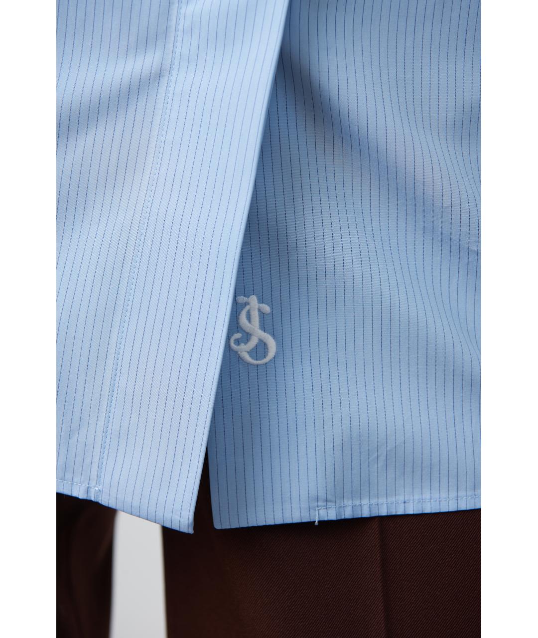 JIL SANDER Голубая хлопковая рубашка, фото 6