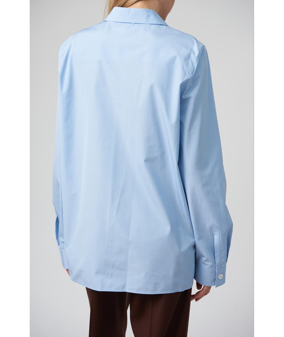 JIL SANDER Голубая хлопковая рубашка, фото 5