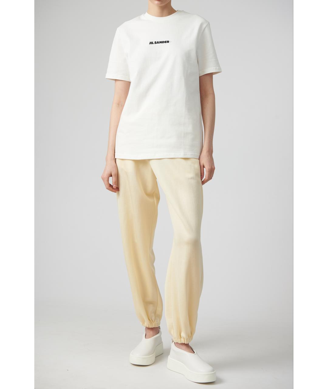 JIL SANDER Белая хлопковая футболка, фото 2