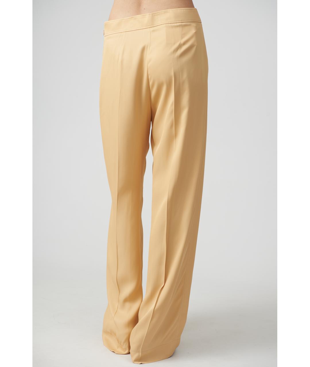 JIL SANDER Бежевые вискозные брюки широкие, фото 5