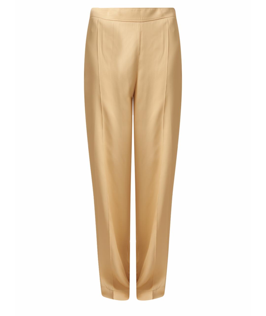 JIL SANDER Бежевые вискозные брюки широкие, фото 1