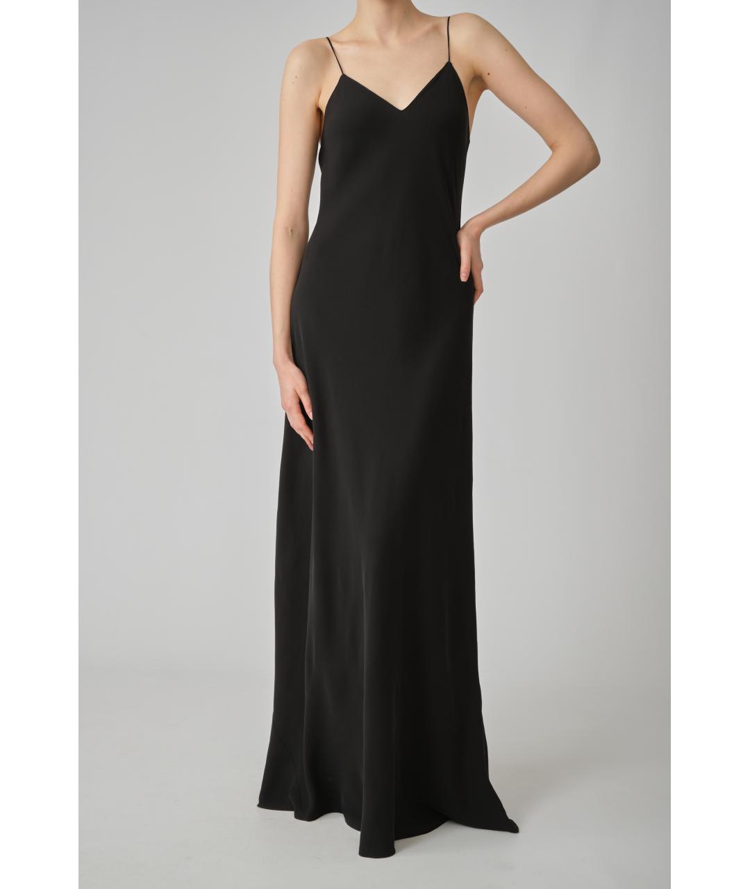 THE ROW Черное шелковое вечернее платье, фото 2