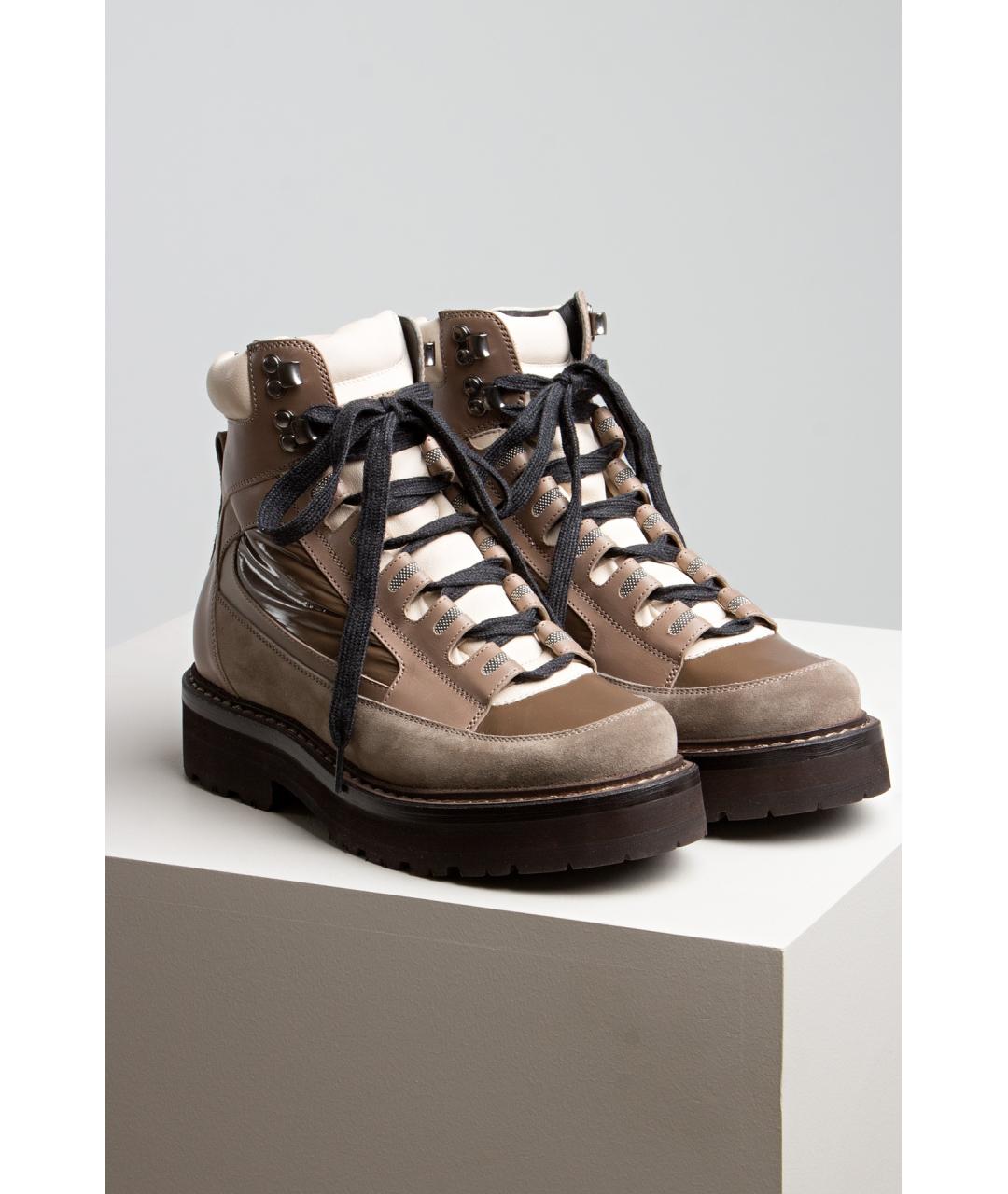 BRUNELLO CUCINELLI Бежевые ботинки, фото 2