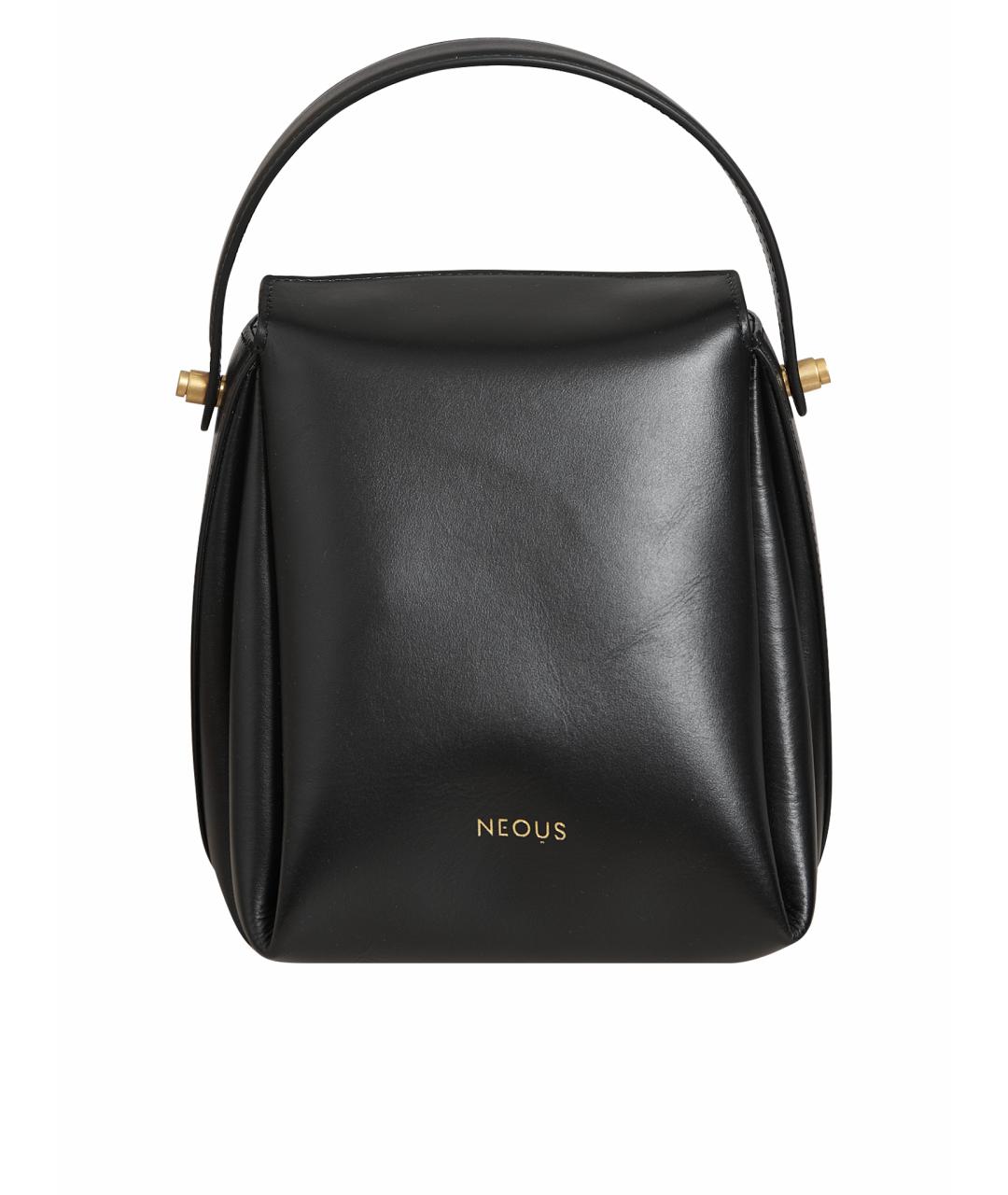 NEOUS Черная кожаная сумка через плечо, фото 1