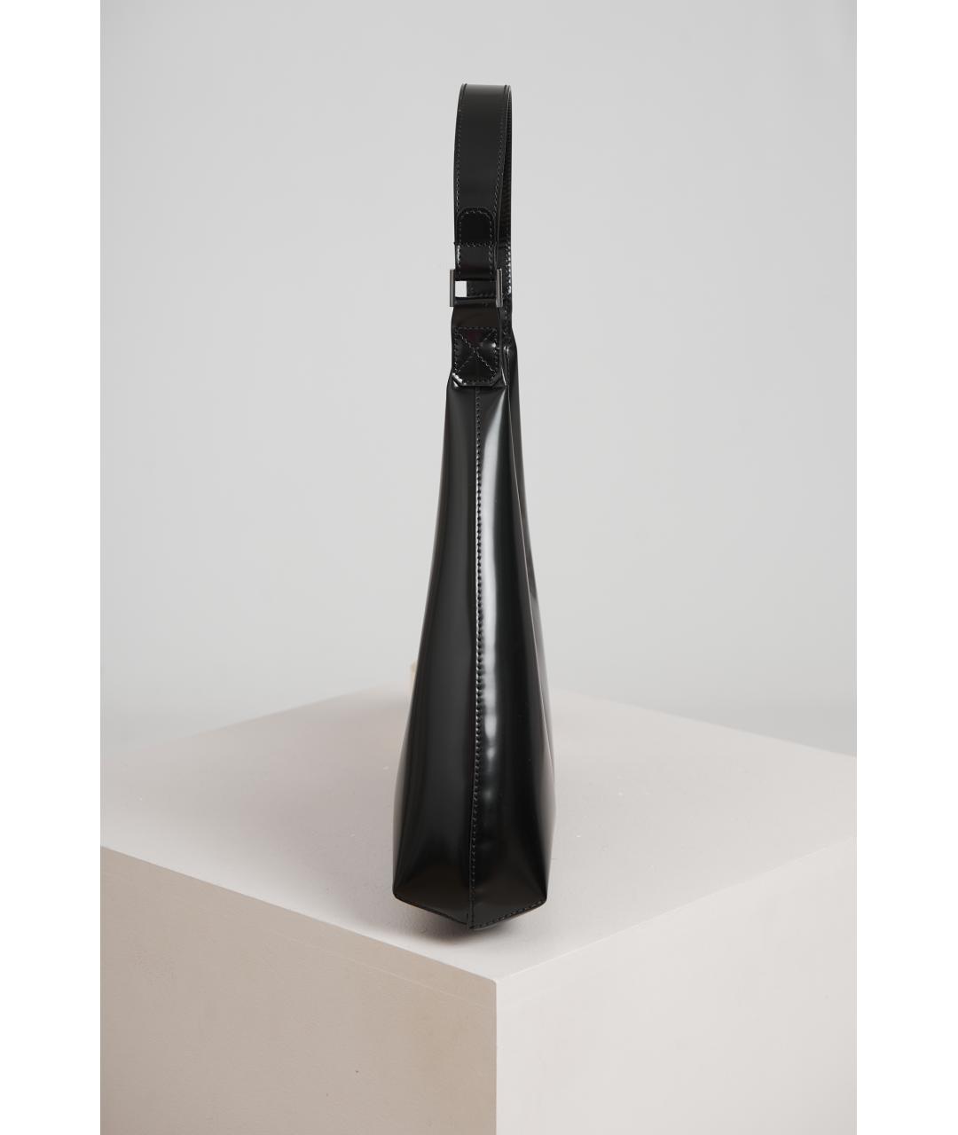 BY FAR Черная кожаная сумка с короткими ручками, фото 3