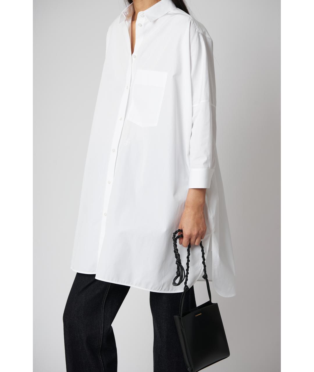 JIL SANDER Белая хлопковая блузы, фото 5