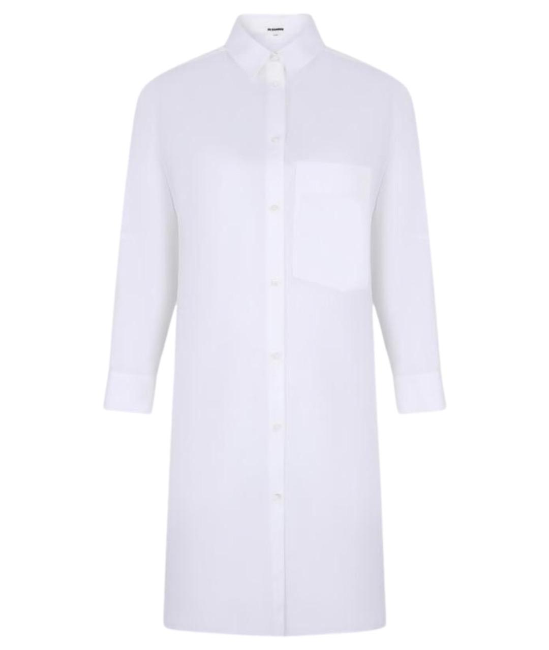 JIL SANDER Белая хлопковая блузы, фото 1