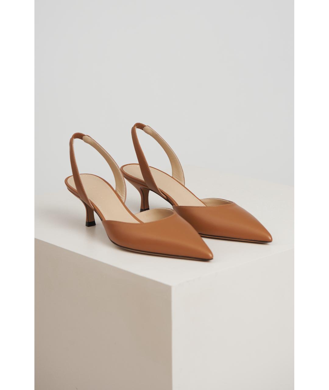 KITON Коричневые кожаные туфли, фото 6