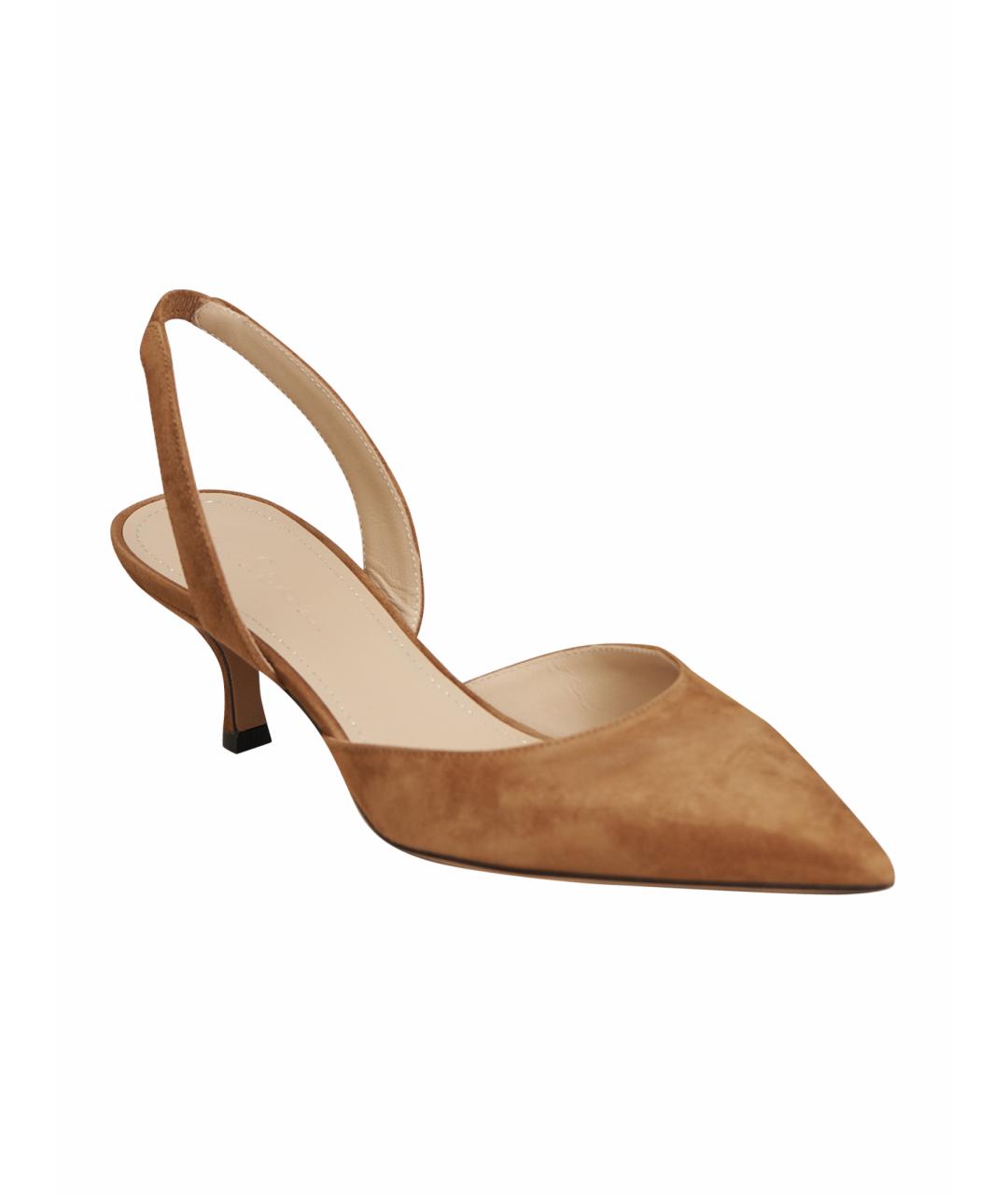 KITON Коричневые кожаные туфли, фото 1