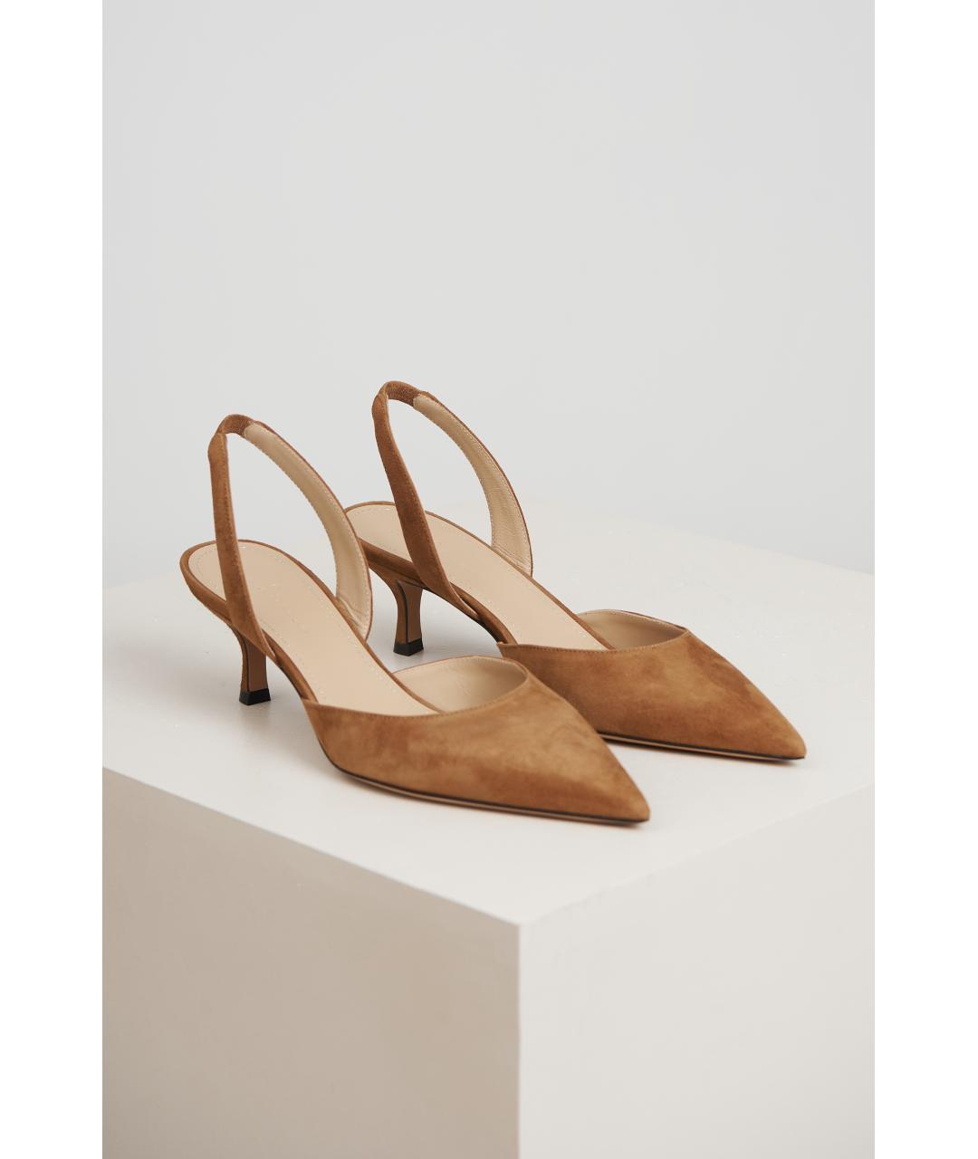 KITON Коричневые кожаные туфли, фото 6