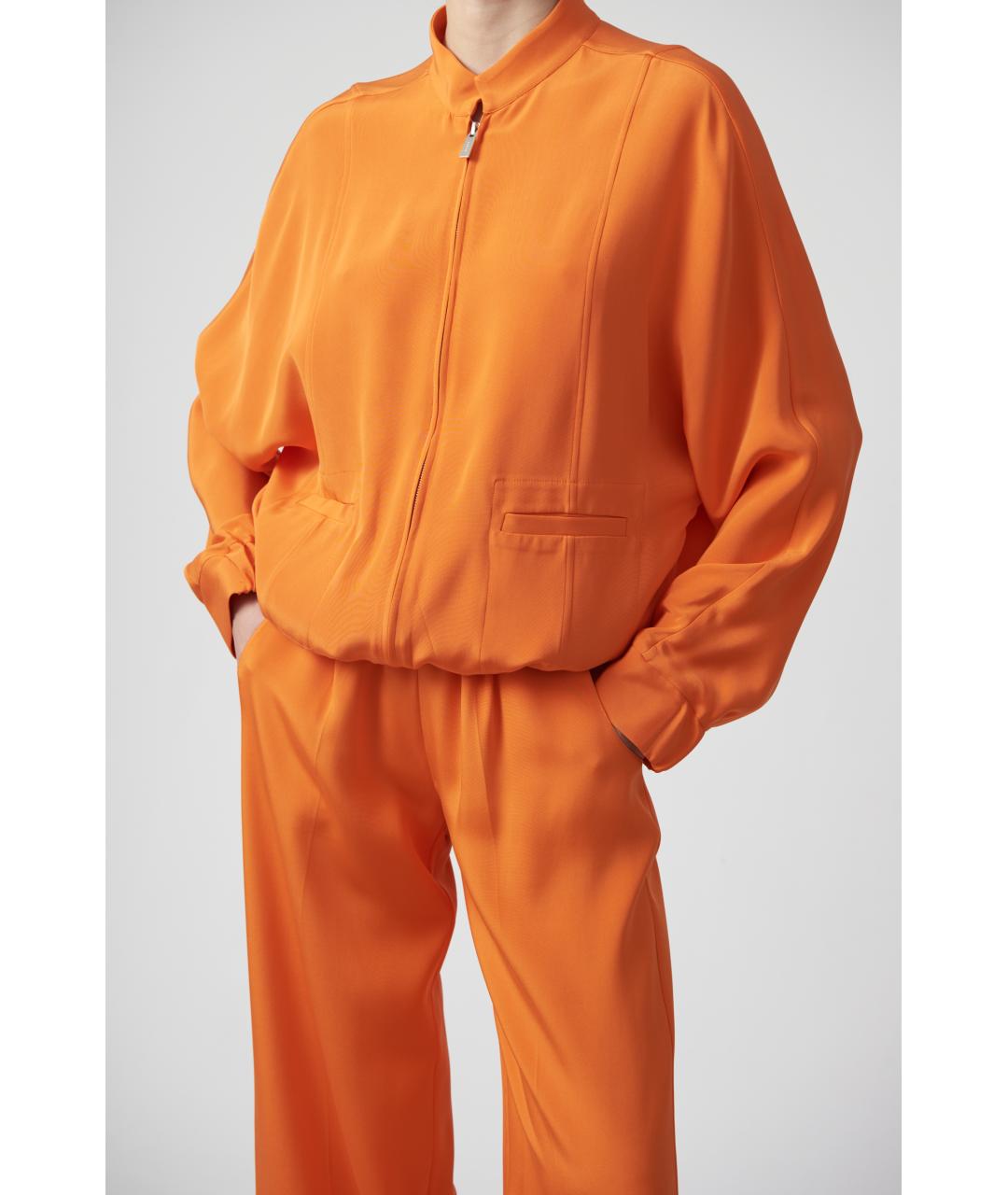 KITON Оранжевый шелковый жакет/пиджак, фото 2