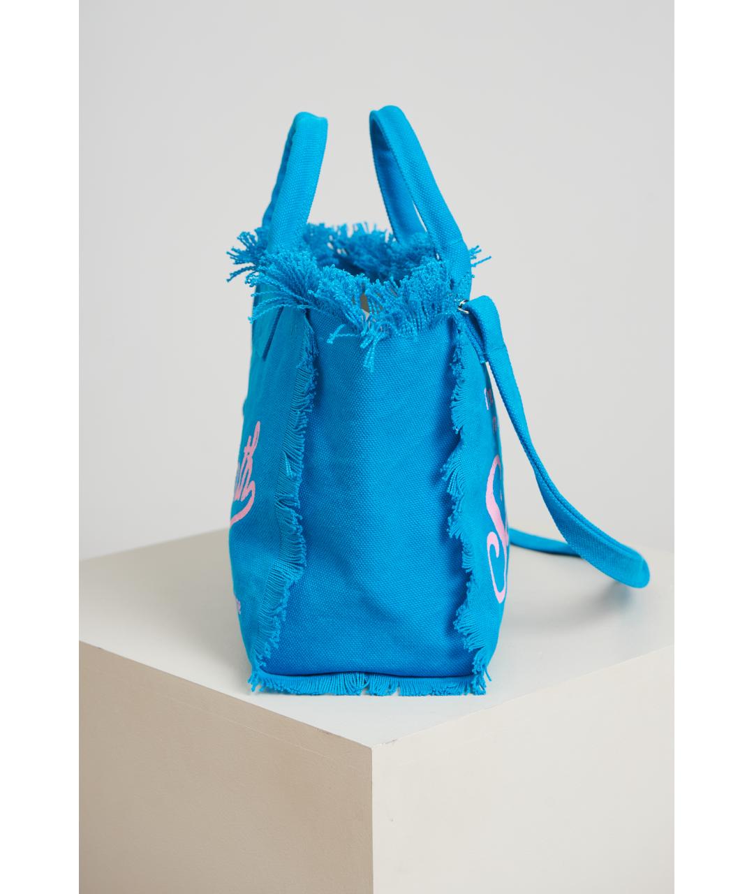 MC2 SAINT BARTH Голубая тканевая сумка через плечо, фото 3