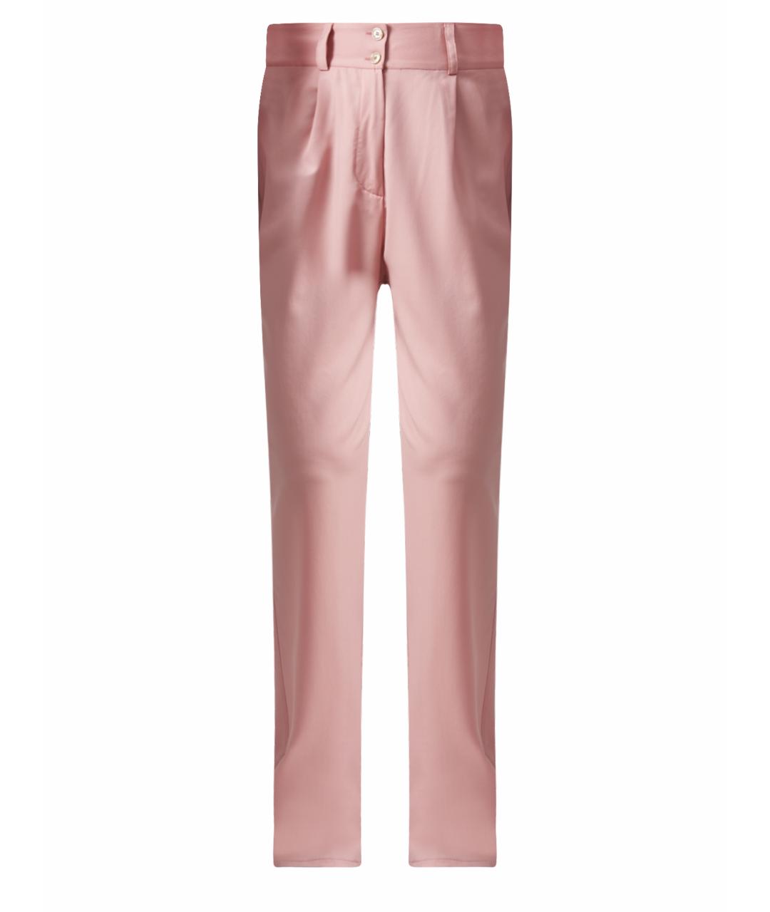 KITON Розовые шерстяные прямые брюки, фото 1