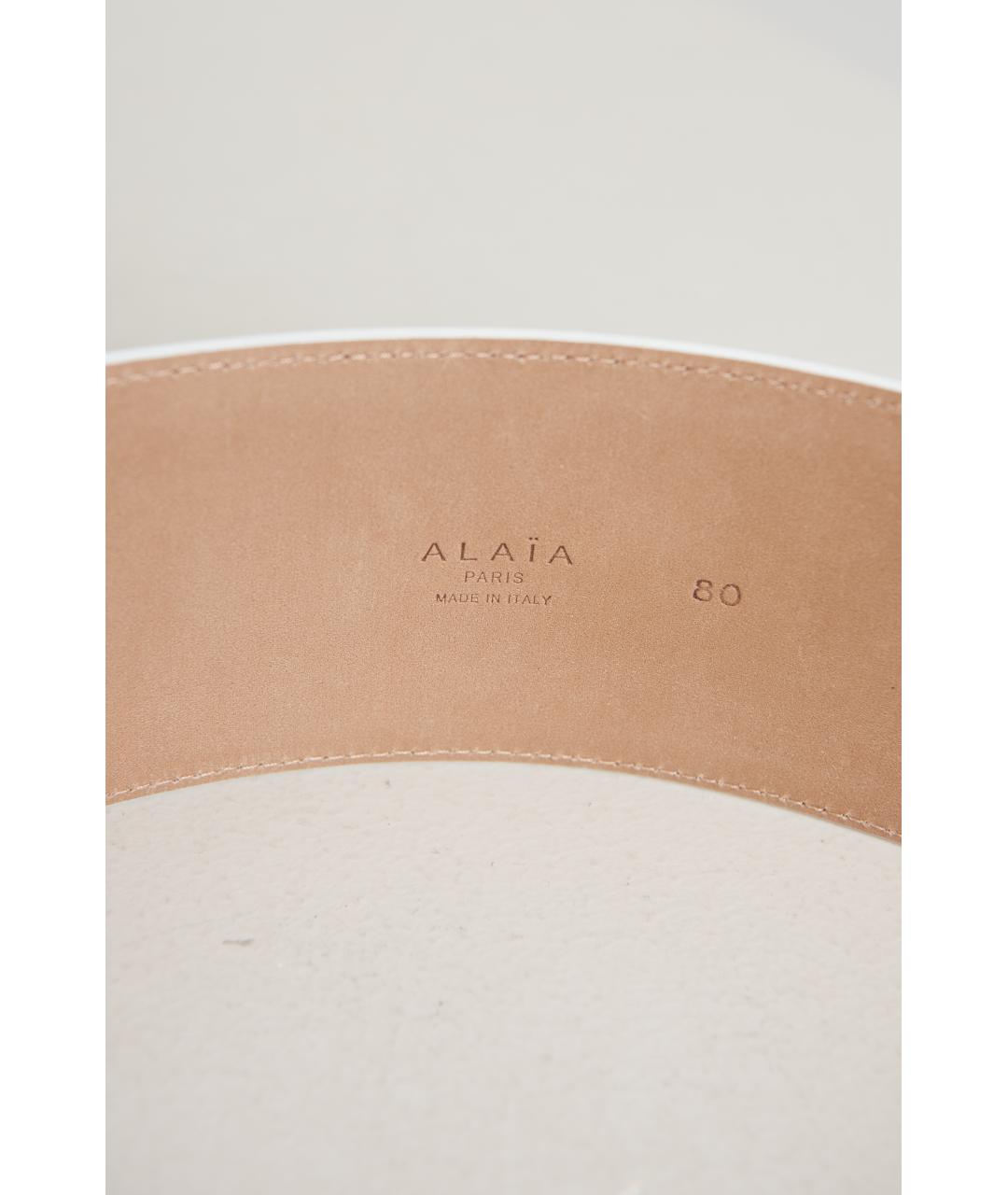 ALAIA Белый кожаный ремень, фото 6