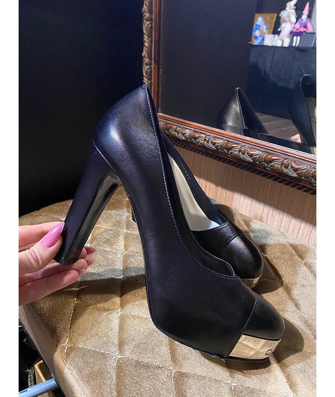 CHANEL Черные кожаные туфли, фото 9