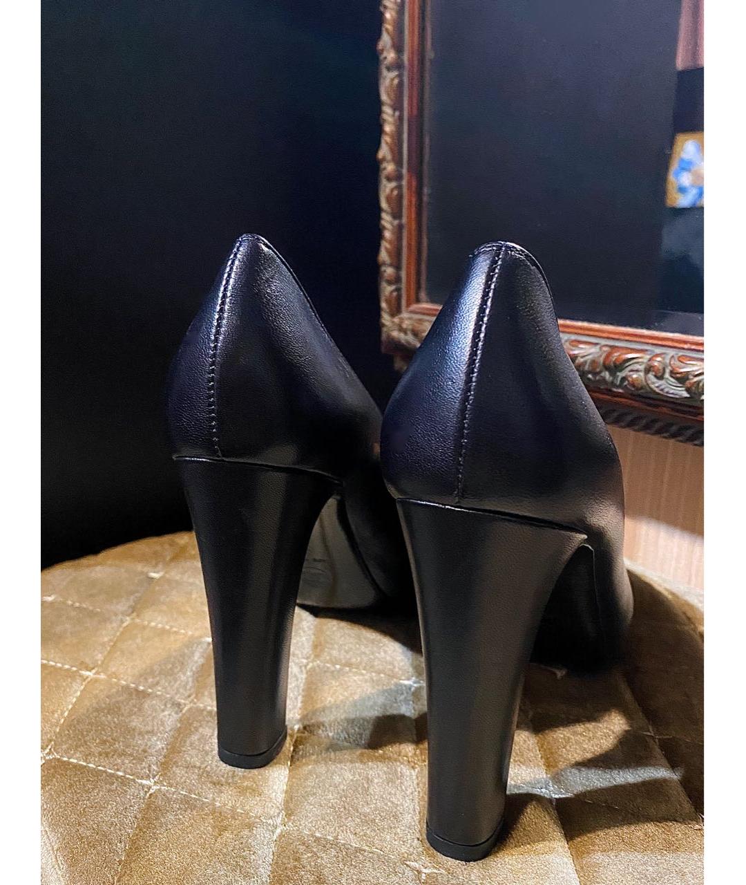 CHANEL Черные кожаные туфли, фото 4