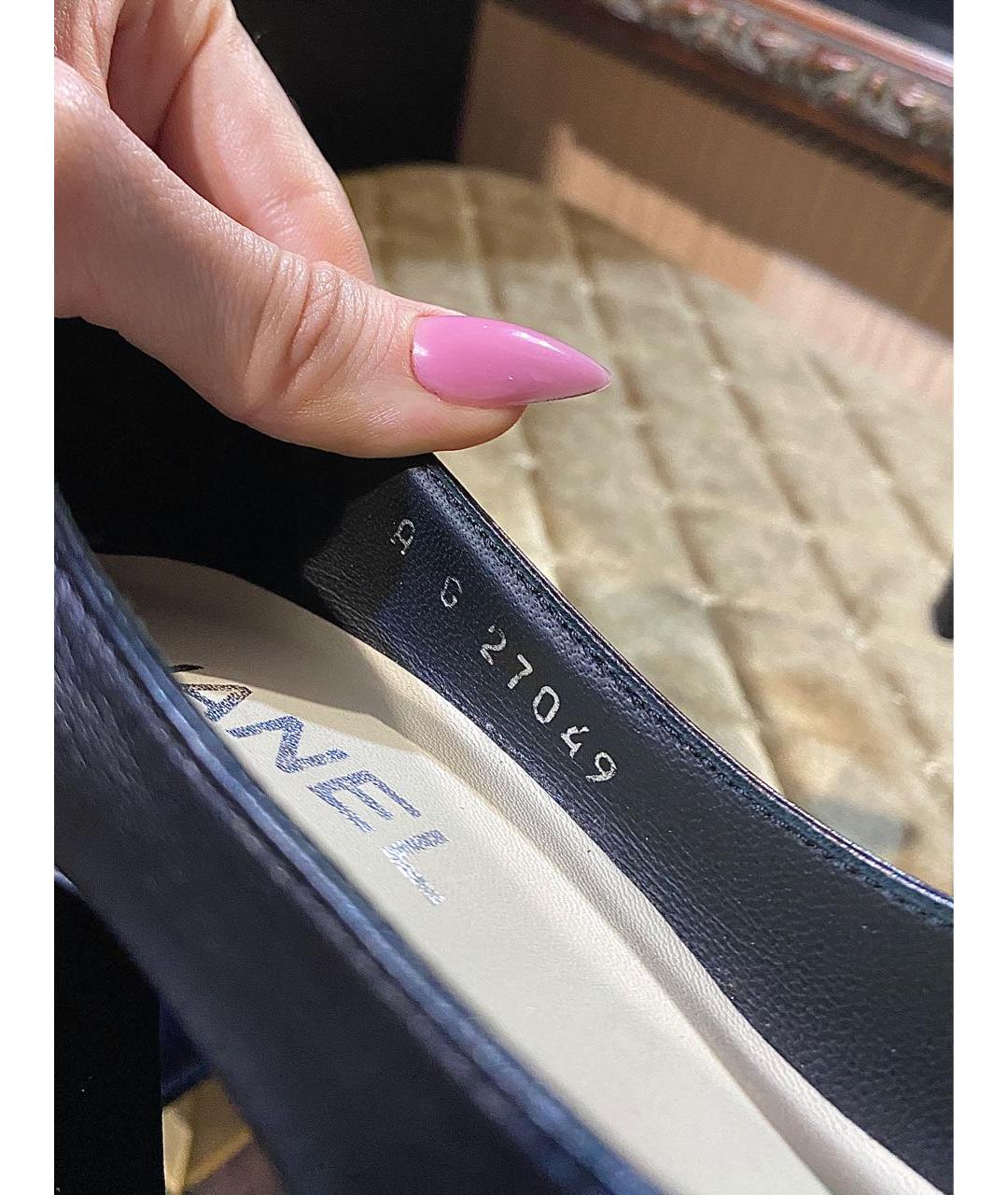 CHANEL Черные кожаные туфли, фото 8
