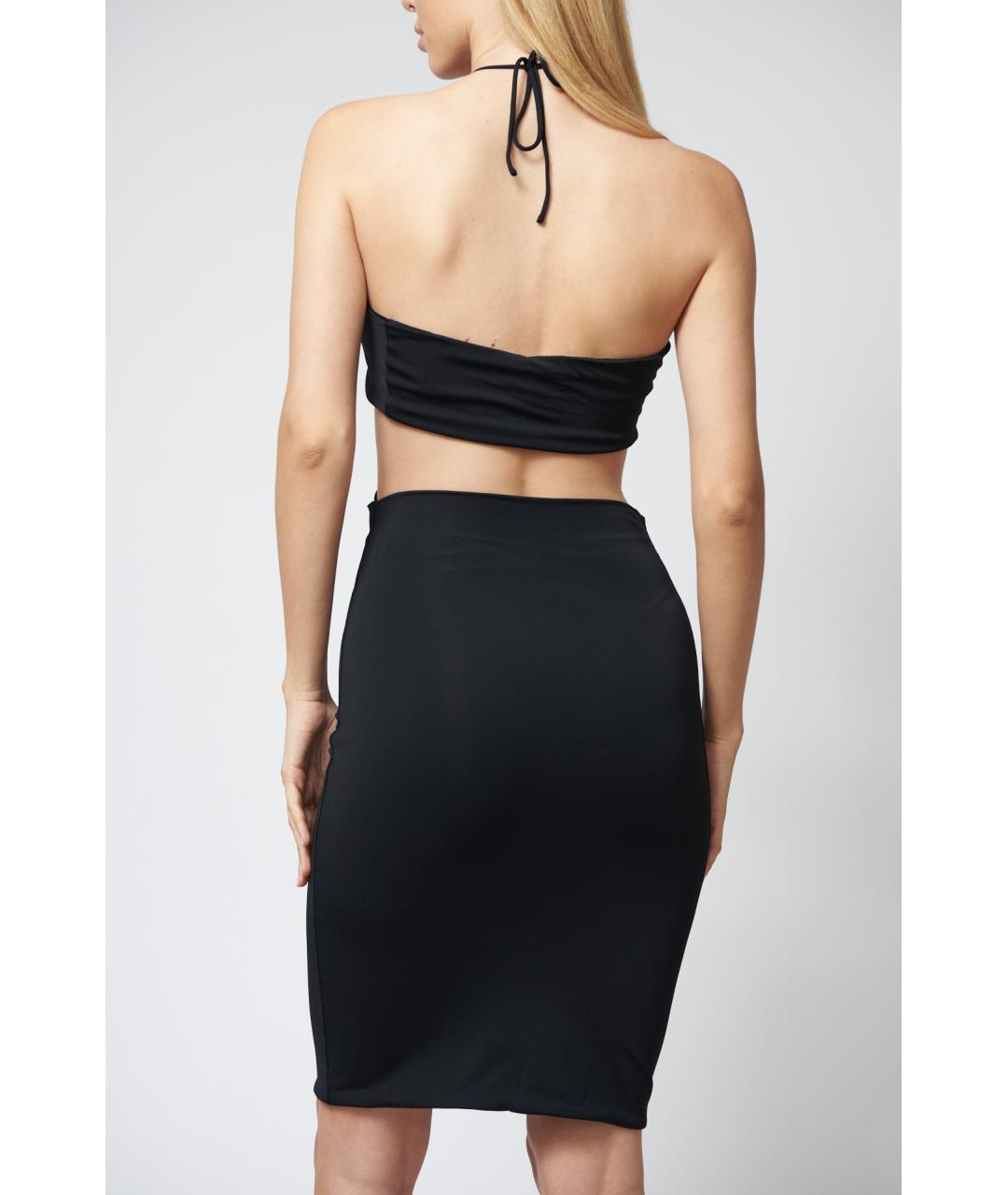 MAGDA BUTRYM Черное вискозное коктейльное платье, фото 5